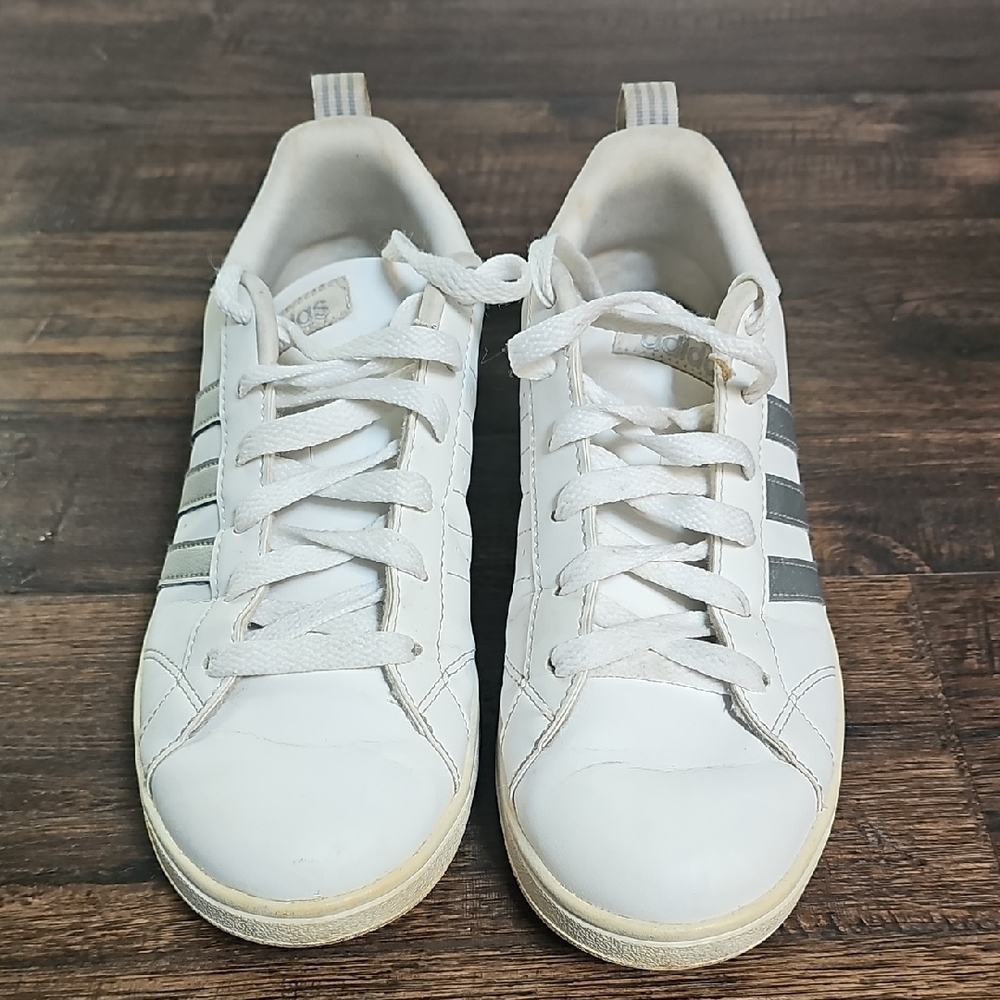 Adidas Classic White Sneakers with Grey Accents